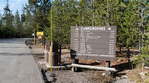yellowstone national park campgrounds in park